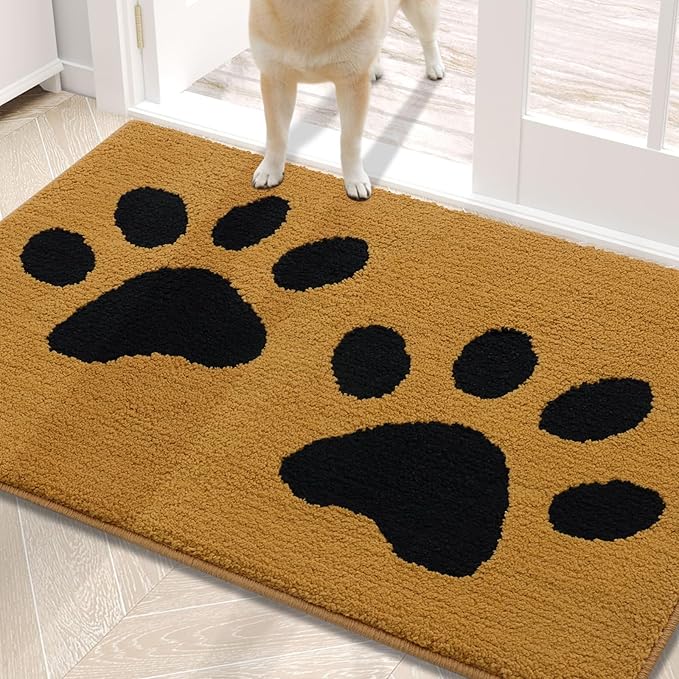 Buganda Dog Door Mat for Muddy Paws, Absorbent Dirt Trapper Washable Indoor by Buganda
