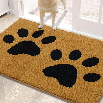 Buganda Dog Door Mat for Muddy Paws, Absorbent Dirt Trapper Washable Indoor by Buganda
