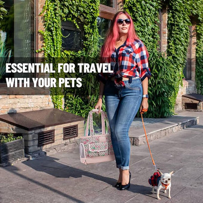 Dog Carrier, Cat Carrier, Pet Carrier, Foldable Waterproof Premium PU Leather - Image 8