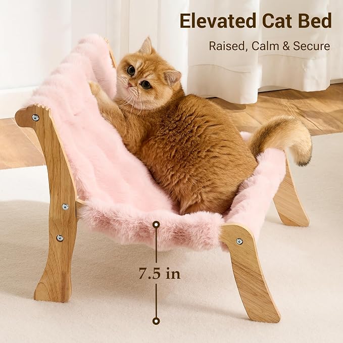 Solid Wood Cat Couch Bed for Indoor Cats, Modern Cat Sofa - Image 3