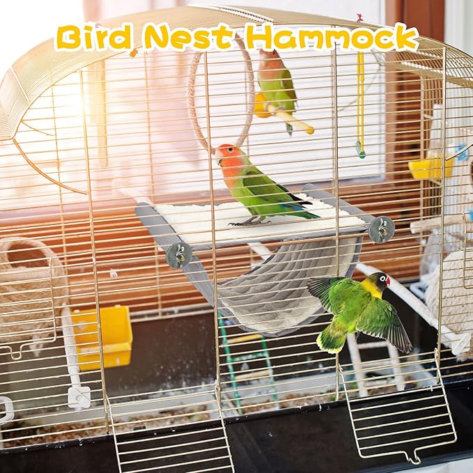 BWOGUE Winter Warm Bird Nest Bed Hanging Hammock Snuggle Hut Parrot House Tent - Image 6