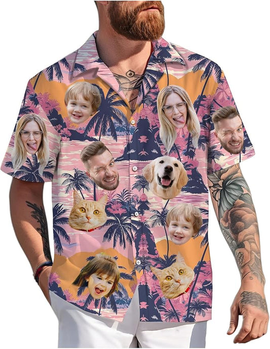 Custom Hawaiian Shirt with Face Photo Picture by GLOXO