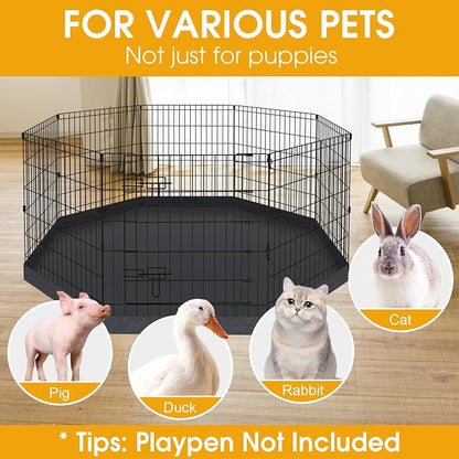 Dog Pen Pet Playpen Dog Fence Bottom Pad Indoor Foldable Metal Wire Exercise - Image 7