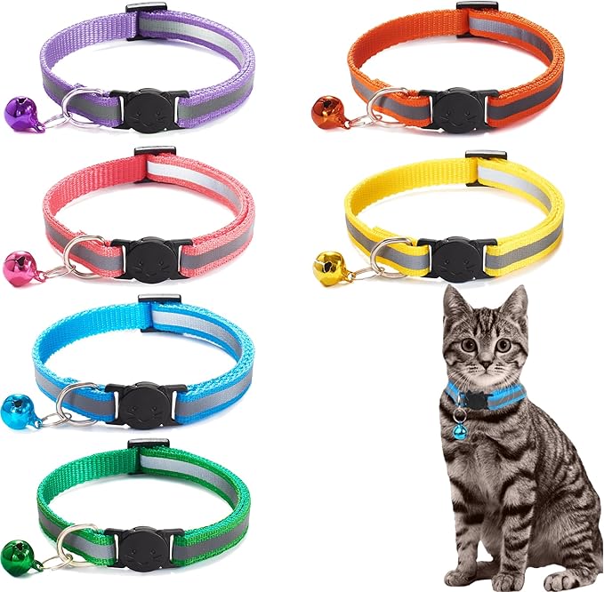 6-Pack Reflective Cat Collars by Unknown
