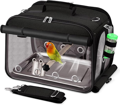 Suertree Bird Carrier Airline Approved, Bird Travel Cage by Suertree