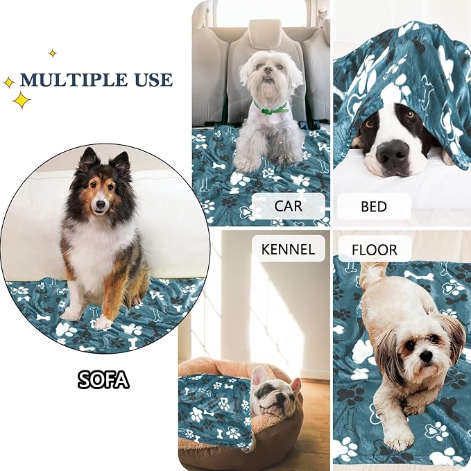 Dog Blanket, Super Soft Fluffy Premium Fleece Pet Puppy Blanket - Image 4