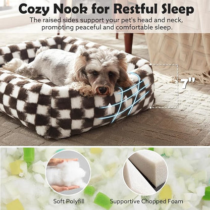 JOEJOY Small Dog Bed for Small Dogs, Rectangle Washable Orthopedic Corduroy - Image 2