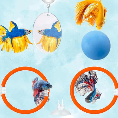 Betta Mirror Enrichment Fish Toys Stimulation, Betta Fish Tank Accessories by HomedyCrafts