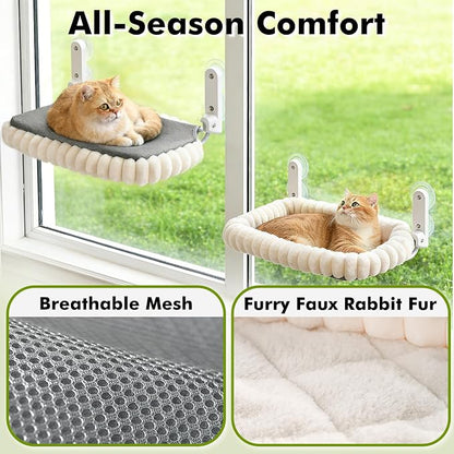 Cat Window Perch with Bolster, Cordless Foldable Cat Window Hammock with Strong - Image 6