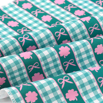 ARING PET St Patrick's Day Dog Bandana, Cute Green Grid Pink Clover Shamrocks - Image 5