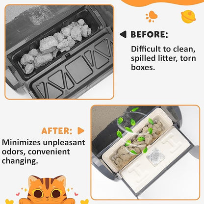 30 Packs Disposable Waste Receptacles Compatible - Image 3