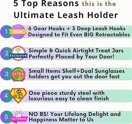 Dog Treat Holder For Wall Storage For Pets, Premium Pet Wall Organizer - Image 2
