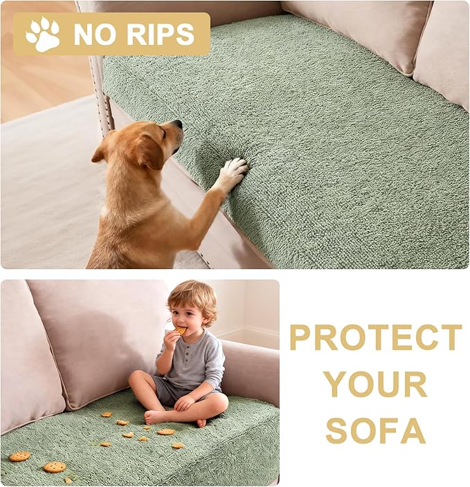 H.VERSAILTEX Non Slip Pet Couch Cover Chenille Dog Bed Protector Thick Soft - Image 8