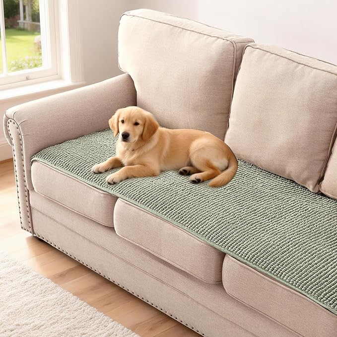 H.VERSAILTEX Plush Chenille Couch Cover by HVERSAILTEX