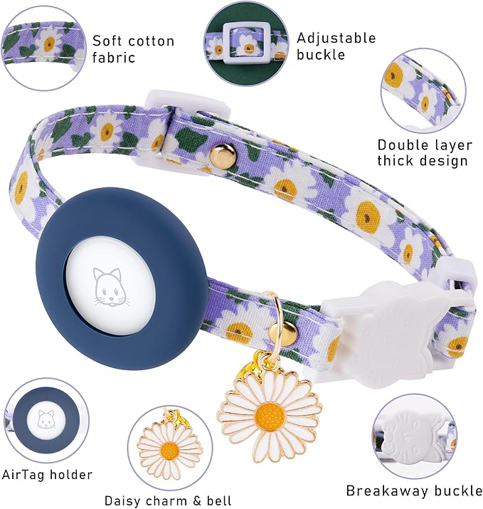 Airtag Cat Collar, JXFUKAL Kitten Collar Breakaway - Image 2