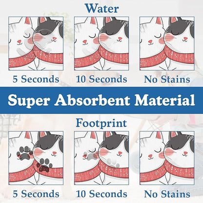 Sweet Cat Lovers Dog Cat Food Mat–Christmas Stocking Absorbent Waterproof - Image 3