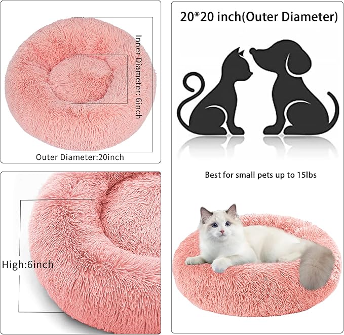 Cat Beds for Indoor Cats, 20 Inch Dog Bed for Small Melium Large Dogs, - Image 4