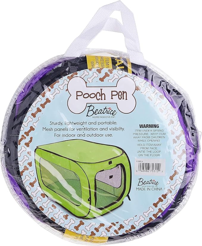 Beatrice Home Fashions Portable, Collapsible, Pop Up Kennel Travel Cat and Dog - Image 7