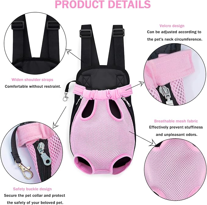 Pet Carrier Backpack, Adjustable Pet Front Carriers - Image 3
