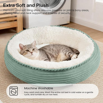 Love's cabin Round Donut Cat and Dog Cushion Bed, 20in Pet Bed - Image 7