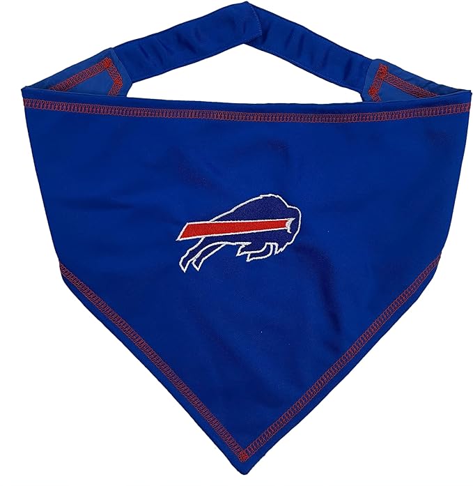 Pets First NFL Buffalo Bills TIE Bandana, Small/Medium. Dog Bandana Scarf Bib by PETSFIRST