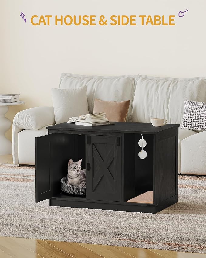 Cat Litter Box Enclosure, Hidden Litter Box Cabinet Furniture - Image 2