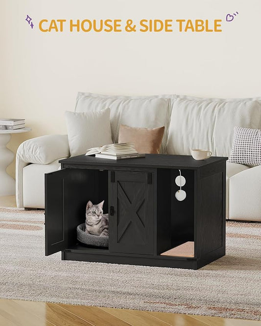 Cat Litter Box Enclosure, Hidden Litter Box Cabinet Furniture - Image 2