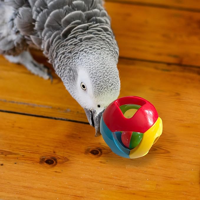 SIMENA Parrot Ball Toy with Bell, Cage Hanging Accessories - Image 3