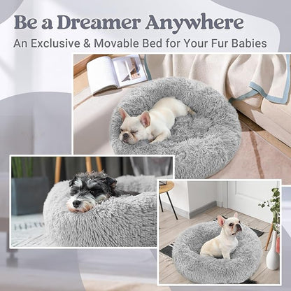 rabbitgoo Dog Bed for Small, 24 inches Machine Washable, Fluffy Donut Pet Bed - Image 8