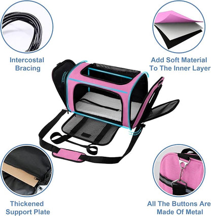 Soundy Large Cat Carrier Dog Carrier Under 25 Lbs, Collapsible Ventilated - Image 3
