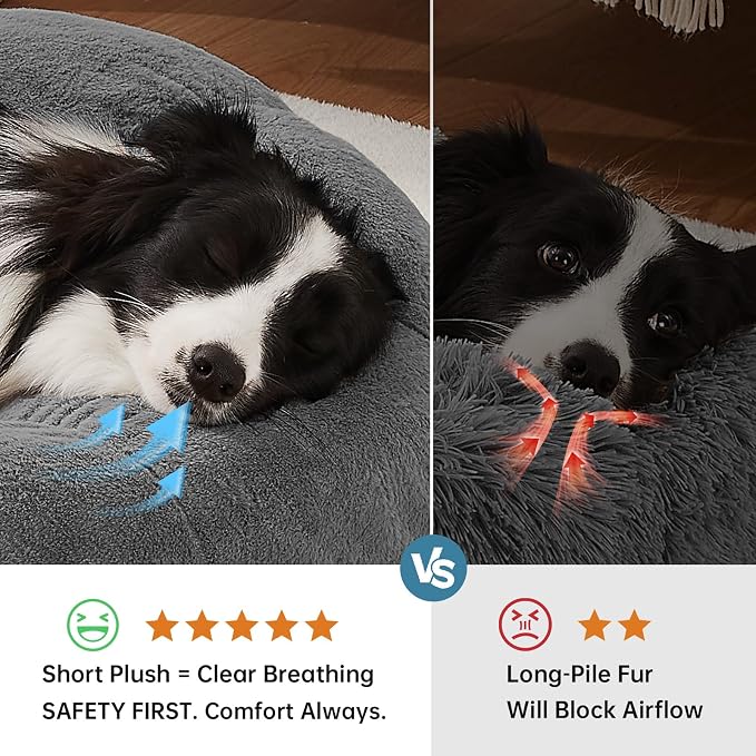 OhGeni 36 inches Calming Donut Orthopedic Dog & Cat Bed - Image 3