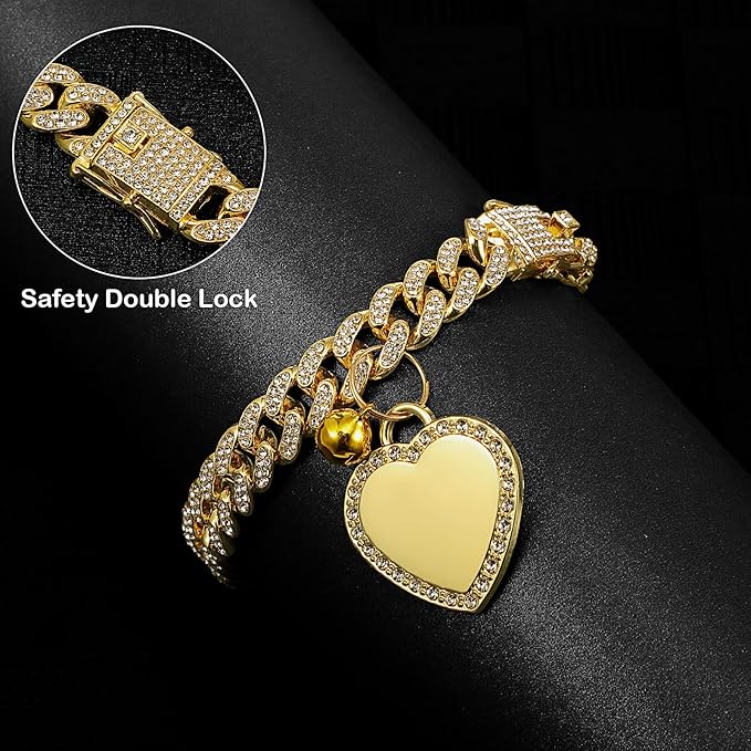 Hillban Dog Chain Gold-Plated Diamond Collar - Image 3