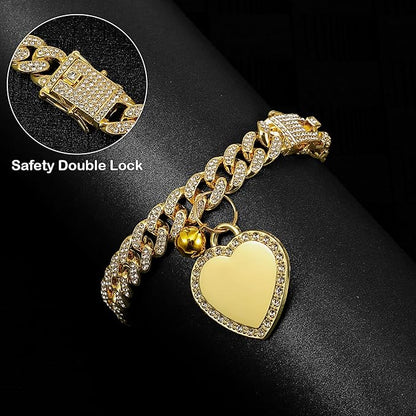 Hillban Dog Chain Gold-Plated Diamond Collar - Image 3