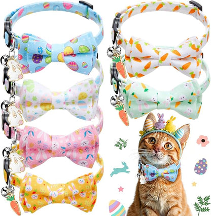 Hsei 6 Pcs Easter Cat Collar Bulk by Hsei