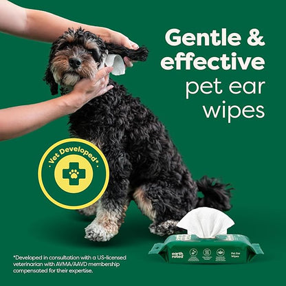Earth Rated Dog Ear Wipes, Vet-Developed Pet Ear Wipes - Image 4