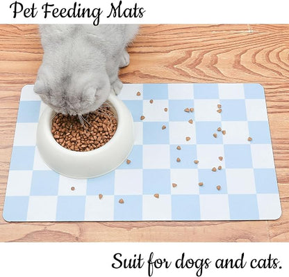 Ralxion Checkered Dog Feeding Mat, Absorbent Mats - Image 3