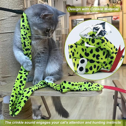 Interactive Cat Toy Wand with Catnip Mouse, Cat Teaser Wand Rainbow String - Image 2