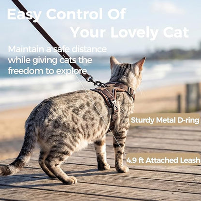 Cat Harness and Leash Set Escape Proof Tactical Small Kitten Harness Emotional - Image 5