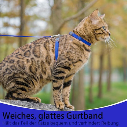 PUPTECK Adjustable Cat Harness and Leash Set Escape Proof Kitten Strap Collar - Image 7