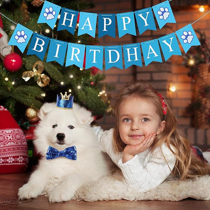 Dog Birthday Party Supplies, Dog Birthday Hat Bandana Scarf - Image 5