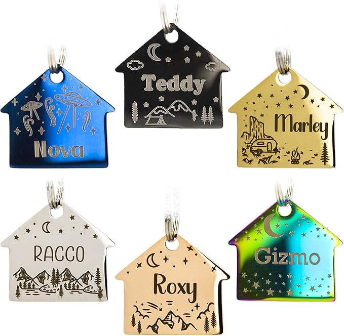 Personalized Dog Tag with 5 Lines of Custom Deep Engraved Durable Stainless by PetANTastic