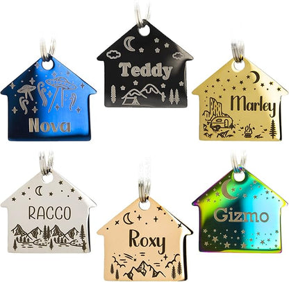 Personalized Dog Tag with 5 Lines of Custom Deep Engraved Durable Stainless by PetANTastic
