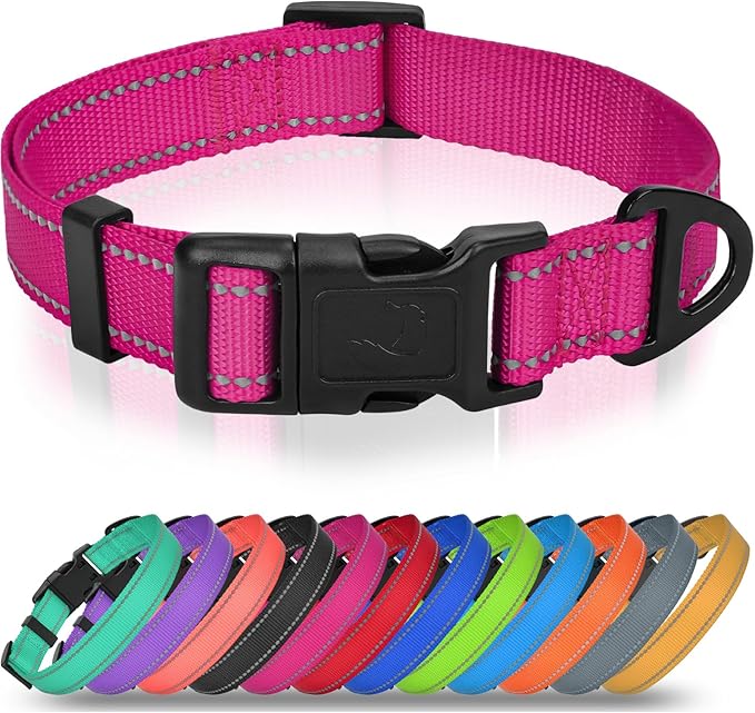 Joytale Large Dog Collar, Reflective and Adjustable Nylon Pet Collar by Joytale