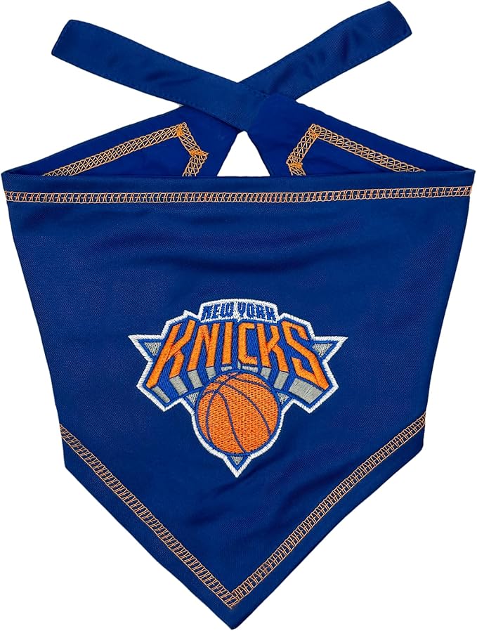 Pets First NBA New York Knicks TIE Bandana, Size Small/Medium. Dog Bandana by PETSFIRST