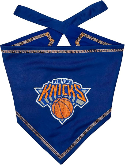 Pets First NBA New York Knicks TIE Bandana, Size Small/Medium. Dog Bandana by PETSFIRST