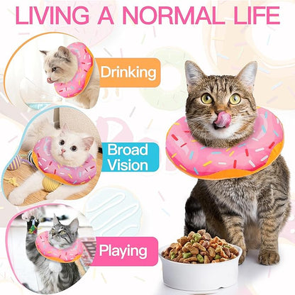 Cat Cone Collar Soft, Adjustable Cat Recovery Collars Spay Cones to Stop Licking - Image 7