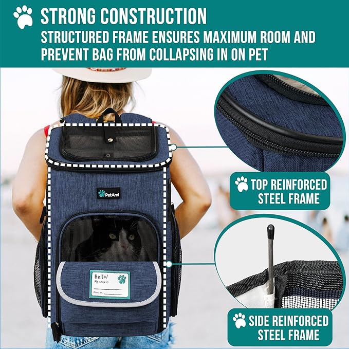 PetAmi Dog Backpack Carrier, Airline Approved Cat Backpacks - Image 5