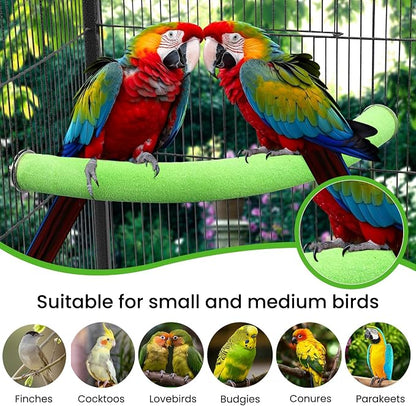 U Shape Parrot Perch Stand Toy Bird Platform Sand Paw Grinding Clean Stick - Image 4
