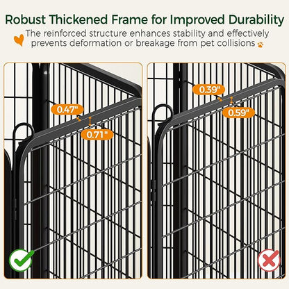Yaheetech Dog Playpen Outdoor, 47 inch 8 Panels Dog Pen Indoor Heavy Duty Puppy - Image 6