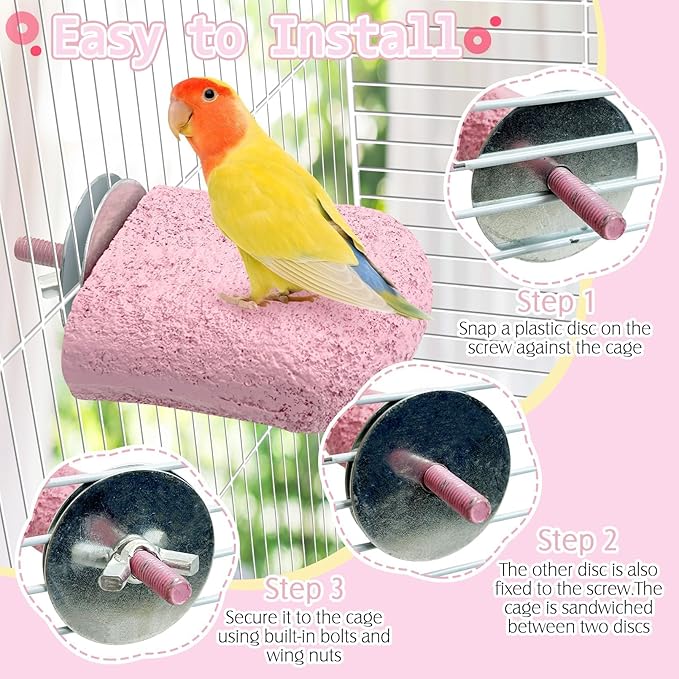 PINVNBY 5 Pack Bird Perch Resin Bird Beak Grinding Stone Parrot Cage Stand - Image 3